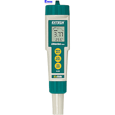 Technician performing calibration for a chlorine measurement instrument