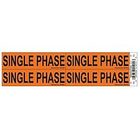 HellermannTyton 596-00944 Labels Voltage Marker, 1.125" x 4.25", Single Phase, Vinyl, Orange, 4/card, 50 cards/pkg