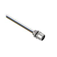 Banner Engineering BR-M8F3R8-2 Sensor Cables / Actuator Cables Receptacle 3-pin Female; 3X24 PVC 2 m Length; Rear Mount w/ M8 Locknut