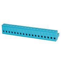 Same Sky (formerly CUI Devices) TBP01P1-508-18BE Plugs Terminal block, pluggable, 5.08 , plug, 18 pole, slotted screw, blue