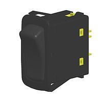 Carling Technologies L18D1S001-AZZ00-000 Rocker Switches 1, (ON) - OFF - (ON), 20A 12VDC not HP rated, Non-Illuminated Rocker