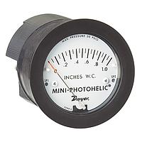 Dwyer MP-010 Mini-Photohelic Differential Pressure Switch/Gage for Non-Corrosive Gases (Differential, 10 inH₂O, Barbed Fitting, 3/16 in)