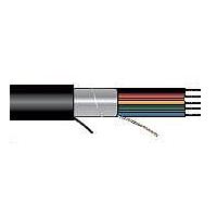 Alpha Wire 87407CY BK199 Commercial Application 16 AWG 7 Conductor 600V Spiral HYTREL PUR, Per Foot ft Spool - Black