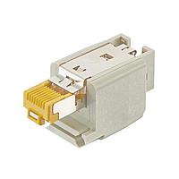 HARTING 09120033015 Modular Connectors / Ethernet Connectors Han-Brid RJ45 C (Cat6 RJ45 IDC 22-27AWG, 8wire) + 2 10Amp contacts (not included)
