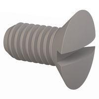 Essentra Components 50M060100L012 Slotted Countersunk 90 Slotted CSK Screw, M6 X 1 Thread, 12mm Lg