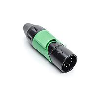 Amphenol Audio AX5MB5M Connectors 5P PIN M PLUG BLK W GRN MRK SLEEVE