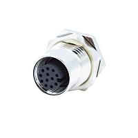 NorComp 860-008-21SR004 Connectors M12 8P A-CD FML VERT PNL SS SHL, SS NUT