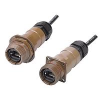 Stewart Connector S-RJFTV6A19021G Connectors IP68 Bulk Head Receptacle  CAT6a  Size 19 Shell  Square Flange  Aluminum Shell  Olive Drab Cadmium Plating