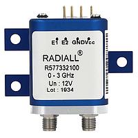 Radiall R577332000 Coaxial Switches DPDT Ramses SMA 3GHz Latching 12Vdc Pins Terminals with bracket