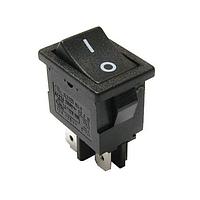 E-Switch RA811C1000-114 Power Rocker Switch Rocker, SPST, Off-On, Panel Mount, Snap-In, Red, LED, Red