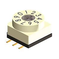 Diptronics RBM2-10RAVR Rotary Switches SMD 3X2 TERM 10 STEP CROSS HEAD ACT
