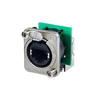 NEUTRIK NE8FDP-R XLR RECP CAT5e D series 90 Deg fdthrough, Ni