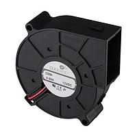 Same Sky (formerly CUI Devices) CBM-7525B-125-301-22 Blowers dc blower, 75.2 x 74.2 x 25 mm, 12 Vdc, ball, 2500 RPM, 7.39 CFM, TS/PWM