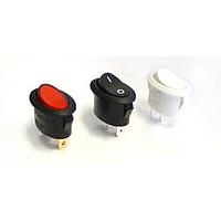 E-Switch RE111C1100 Rocker Switches 16A 125V 4.8mm Tab Off-On Black
