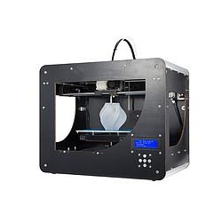 Technician performing calibration on a 3D printer for accurate printing results