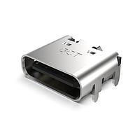 GCT (Global Connector Technology) USB4105-GF-A-120 PCB Top Mount USB Type C, 2.0 SMT PCB Top Mnt 1.20mm