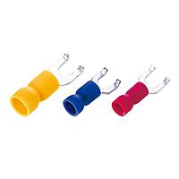 KS Terminals FSVEL1-4 Flanged Spade Vinyl, Easy Entry Flange Spade, 22-16 AWG, #8
