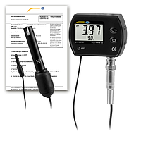 PCE PHM 12-ICA pH Meter (0,00~14,00 pH; 0~55 ° C; ISO Calibration Cert.)