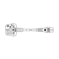 Volex VC-1734-21-180 AC Power Cord 2.5A/250V UK/SNGAPOR 6FT (1.8m) BLACK