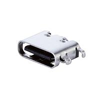 Same Sky (formerly CUI Devices) UJ20-C-H-G-MSMT-3-P16-TR USB Type C Type C,2.0, Horizontal, Gold plated 3u, Mid  Surface Mount 1.6mm, 16 pin, T&R