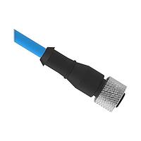 Banner Engineering MQD9-450 Sensor Cables / Actuator Cables M12 Quick Disconnect Cable; 4-pin Straight Connector (2 wires); 15.2 m (50 ft); Chrome-Plated Brass Coupling Nut