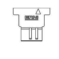 ERNI - TE Connectivity 524765 Accessories Tin Female 3-Pos Cover Black