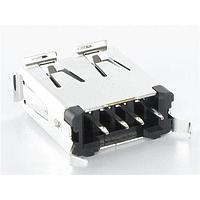 Kycon KUSBVX-AS1N-B30 USB Type A Connectors A TYPE VERT BLK 30u SOCKET