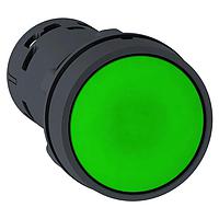 SCHNEIDER XB7NA33 Flush PB - Spring Rtn green - 2NO