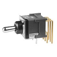 NKK Switches B22JH Toggle Switches DPDT ON-ON .248 BAT RIGHT ANGL PC .4VA