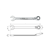 Yato YT-1664 Combination ratchet wrench 21mm