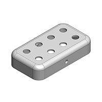 Masach Tech MS130-20CP-NS EMI/RFI Shield Cover Perforated, Two-Piece 13.6 x 7.6 x 2.8mm Two-piece Drawn-Seamless RF Shield/EMI Shield COVER Perforated (Nickel-Silver)