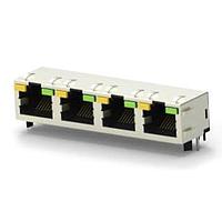 AMP Connectors - TE Connectivity 2-5406552-0 Fiber Optic Cable Assemblies INV MJ, 1X4, PNL GRD, LED (YG/YG)