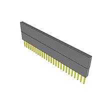 Samtec ESQ-126-59-G-S Sockets Elevated Socket Strip, 0.100" Pitch