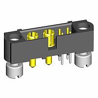 Harwin M80-5T10422M2-02-331-00-000 Power to the Board 4+2 Pos. Male Signal+Power Vertical Throughboard Conn. Jackscrews