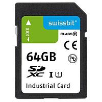 Swissbit SFSD064GL1AM1MT-I-ZK-21P-STD SD Cards Industrial SD Card, S-58, 64 GB, 3D PSLC Flash, -40C to +85C