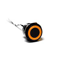 Bulgin MC25LCBAM Capacitive Touch Switches 25mm NormClsdAl Blk Anodised Amb LED