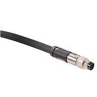 HARTING 21347300822020 Sensor Cables / Actuator Cables M8 A-code Single Ended Overmolded Cable Assembly, 8pin, shielded, straight male, PUR, 2.0m