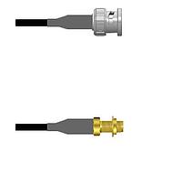 Amphenol Custom Cable Q-0L02Y0008018i RF Cable Assemblies BNC-SP/SMA-SJB RG58 18I