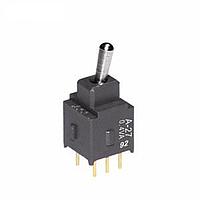 NKK Switches A27JP Process Sealed Subminiature Toggles ON-ON-(ON) .248 BAT STRAIGHT PC .4VA