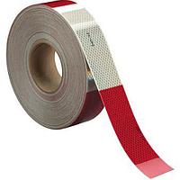 3M Electronic Specialty 7000129417 Labels 3M Diamond Grade Conspicuity Markings 983-32, Red/White, DOT, 2 in x18 in, 100/Pack, 6 Packs/Carton