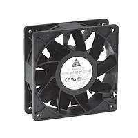 Delta Electronics, Inc. PFB1248GHE-R00 Tubeaxial Tubeaxial Fan, 120x38mm, 48VDC, Ball Bearing, 3-Lead Wires, Locked Rotor Sensor