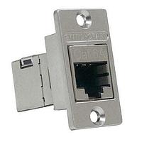 Switchcraft NHRJ45D6AS Modular RJ45 FT Narrow PnlMnt Conn CAT6A Shielded