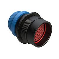 Amphenol SINE Systems AHDP04-24-31PR-STA Connectors 31 Position Receptacle, Pin, Shell Size 24, Reduced Diameter Seal (Blue), Small Thread Adapter