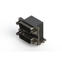 EDAC 661-015-664-046 Dual Port D-Sub Connectors Right-angle Dual Port D-Sub Connector