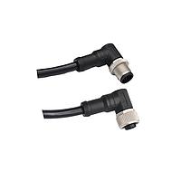 Amphenol LTW MSAP03MR-SAPFR-SBA05 Sensor Cables / Actuator Cables M12 Circular Metric Connector, A Code, Plastic, 4A, 03 pins, Male Connector, Male Contact, Right Angle-to-Right Angle, Screw Thread, Overmolded Double Ended, Length 500mm, IP68 / IP69K
