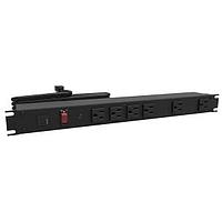 Hammond Manufacturing 1582H6C1SBK Surge Protectors 19"RM SURGE, 6 REC FRNT BK, 6'