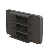 Essentra Components EFA04-02-ASS Fiber Clip Fiber Clip & Pad,Black,3 Way