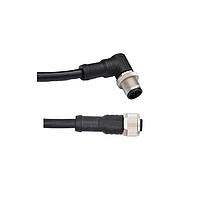 Amphenol LTW MSAP08FL-SAPMR-SB001 Sensor Cables / Actuator Cables M12 Circular Metric Connector, A Code, Plastic, 2A, 08 pins, Female Connector, Female Contact, Straight-to-Right Angle, Screw Thread, Overmolded Double Ended, Length 1000mm, IP68 / IP69K