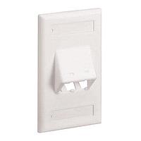 Panduit CFPSL2WHY Electrical Enclosures Faceplate 2 Port Classic Sloped Whit