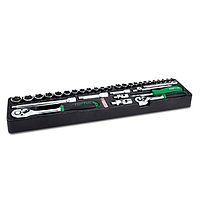 TOPTUL GM-3433 Flank Socket Set (34 pcs, 1/4''& 3/8'', 12PT)